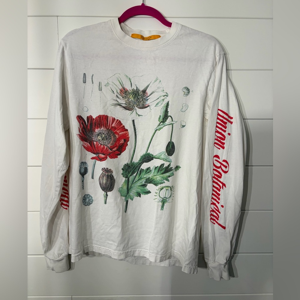 Union Botanicals White Crew Neck Tee